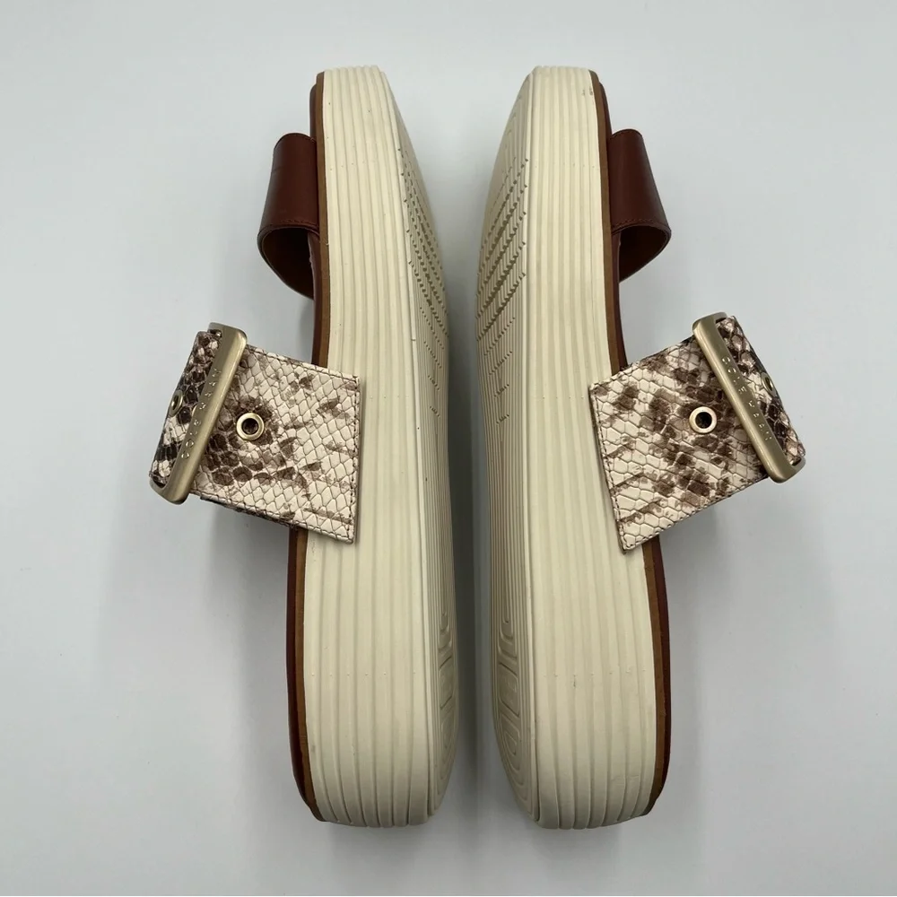COLE HAAN Original Grand OG Platform Sandal Sandollar Snake Print Sz 9
